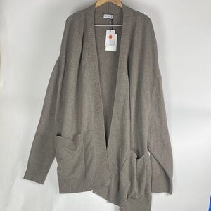 Raey..Italy.. Heavy Cashmere Blend Wrap Cardigan Light Brown Size XS/S